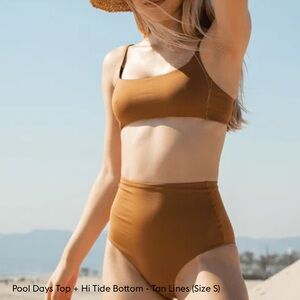 Left on Friday Pool Days bikini TOP. Size small in color Tan Lines.